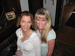 Yvette Nipar and Jennifer Sipes on the set of "Walking
            Tall"